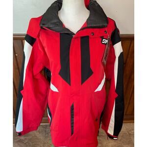 NEW Spyder Red Black X Static Insulation GORE-TEX Fabric Hooded Ski Coat Mens XL